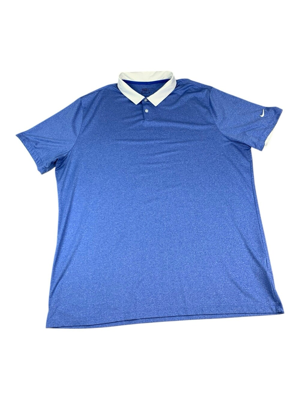 Nike Golf Dri Fit Polo Shirt, Standard Fit, Blue w/ White Trim, Men’s Size XL
